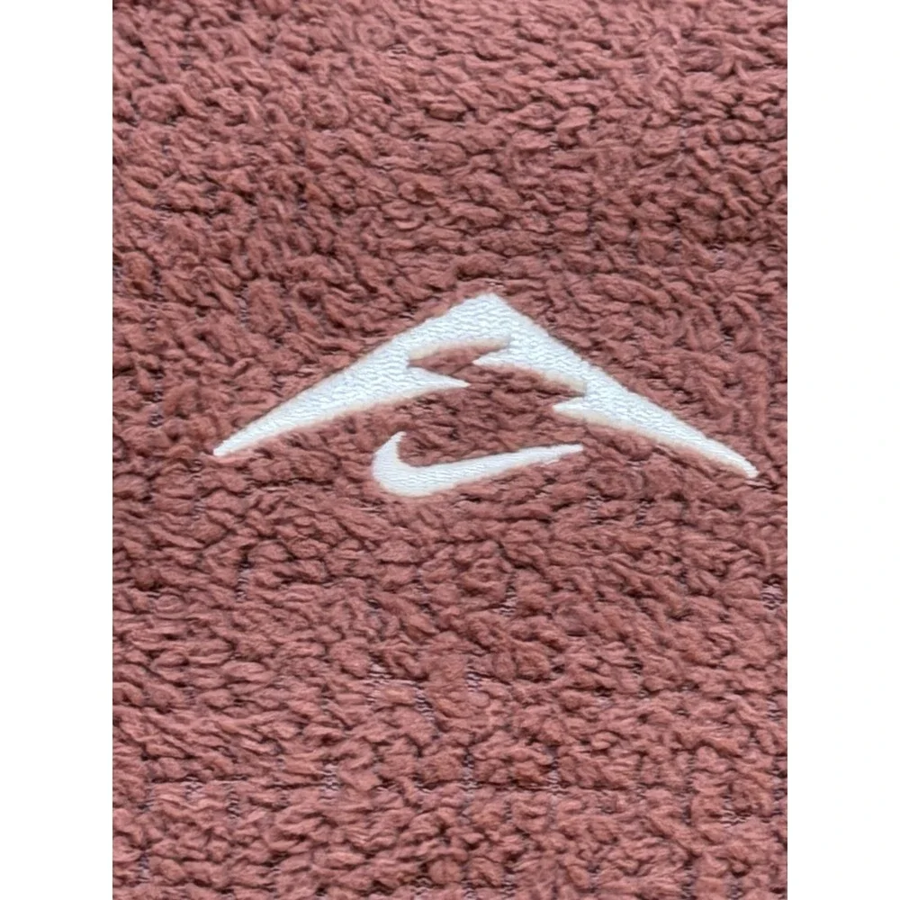 Nike Trail Men Small Fleece Running Jacket Red Sepia Summit White HV2664-218